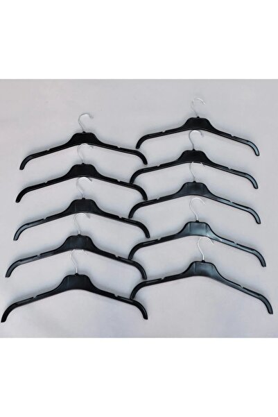 Home 24 ADET - Elbise Ve Kıyafet Askısı SİYAH 42CM