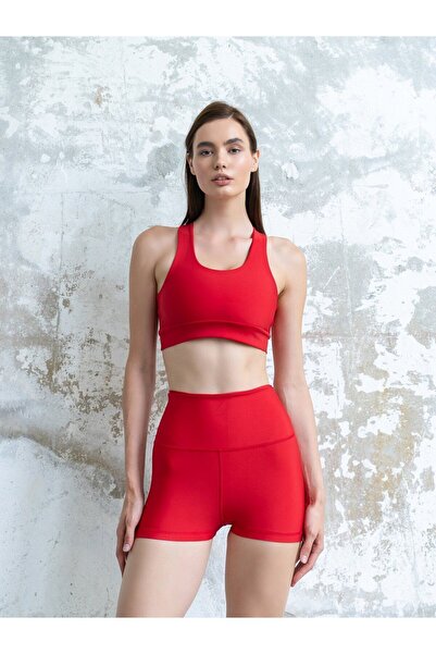 lismina Kırmızı Mini Şort Tayt