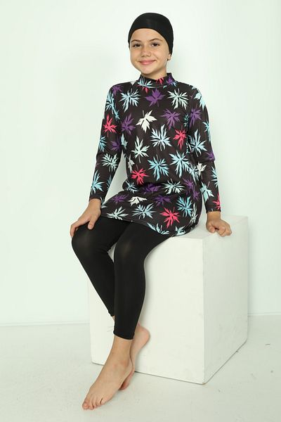 bigiyin Girl - Full Covered Long Sleeve Tights Swimsuit