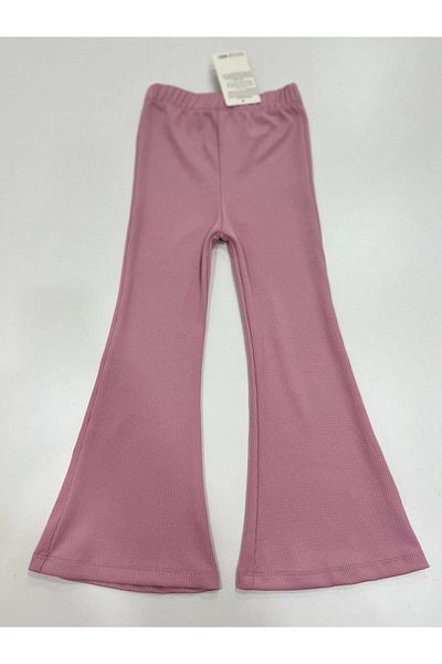 Esterella Flexible and Lycra Solid Color Seasonal Girl's Trousers - Flared Wide Leg