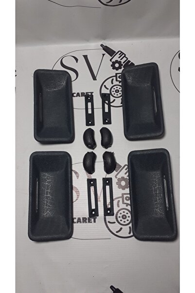 SVTİCARET Reno 12 Toros Avuç Içi Plastiği 4 Ad. Avuç Içi Cıtası 4 Ad. Avuç Içi Badem 4 Ad Tk Set.siyah Renk