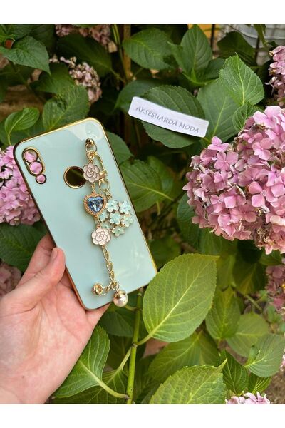 Aksesuarda Moda حافظة لامعة متوافقة مع هاتف Xiaomi Note 7-7 Pro مزينة بحجر ال...