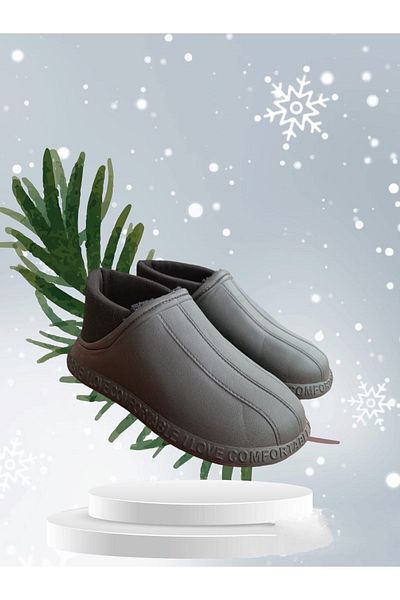 AkınalBella unisex μαύρη αντιολισθητική σόλα για το σπίτι παπούτσια
