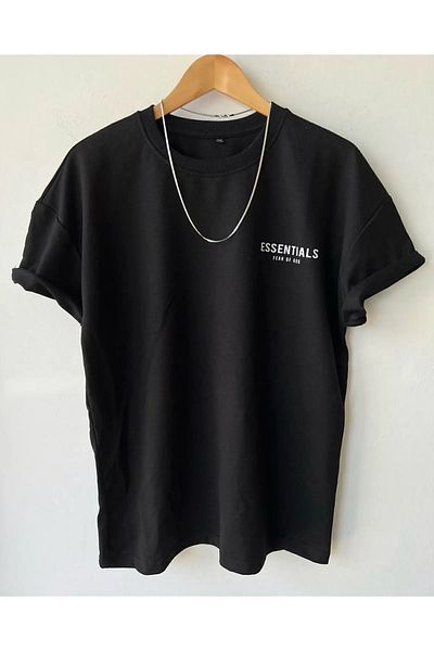 EFFRENATU hila fashion Μπλουζάκι με στάμπα μεγάλου μεγέθους ESSENTIALS unisex