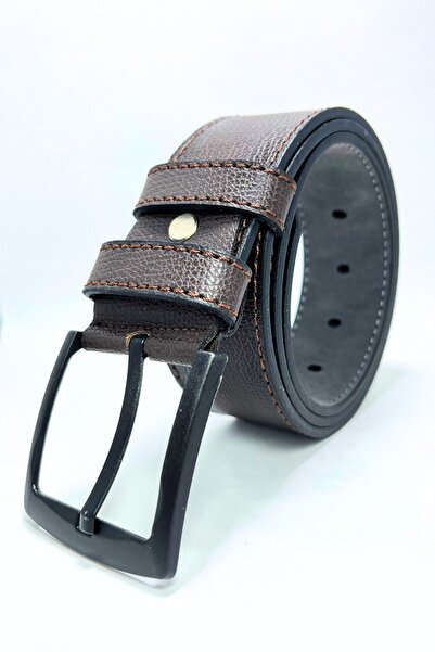 Parscraft Ανδρική ζώνη από δέρμα Vegan σε καφέ χρώμα 4,5 εκ.