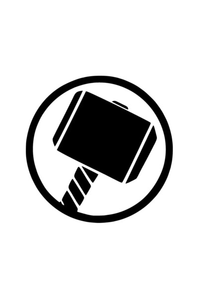 Generic Brand Thor Hammer Sticker Auto Motor Laptop Wall Foil Sticker 10 X 10 cm