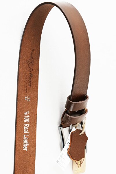 Parscraft Γνήσιο ανδρικό δέρμα μπαμπάς ζώνη 4 εκ. Καφέ τζιν υφασμάτινο παντελόνι Αθλητική ζώνη