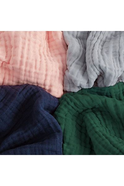 EVYA Dimensiune mare 230x240cm 4 straturi Muslin Pique Organic 100% bumbac Moale Smarald Cool Cuvertură de pat