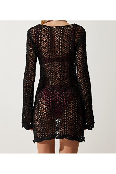 fujya Διάτρητο πλεκτό φόρεμα παραλίας - κομψό και άνετο