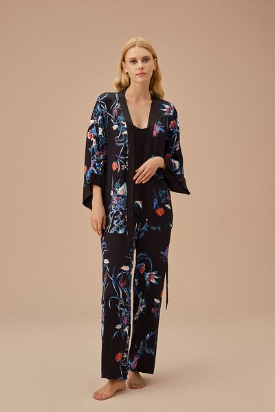 SUWEN Geisha Themed Dressing Gown