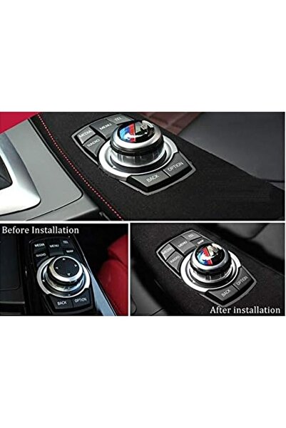 idealaksesuar Bmw M Uyumlu Joystick Konsol Sticker Şık Kaliteli Arma Logo 29 Mm
