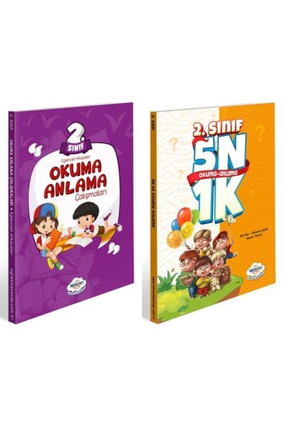 öğretmen evde Öğretmen Evde Yayınları 2. Sınıf Okuma Anlama / 5n 1k Okuduğunu Anlama Kitabı (2'li)
