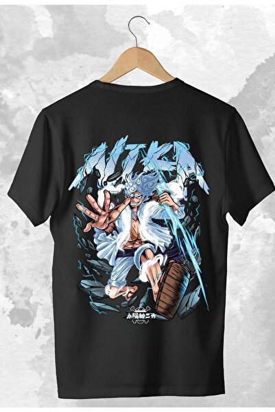 Massgai One Piece: Tricou anime supradimensionat unisex cu imprimeu Monkey D ...