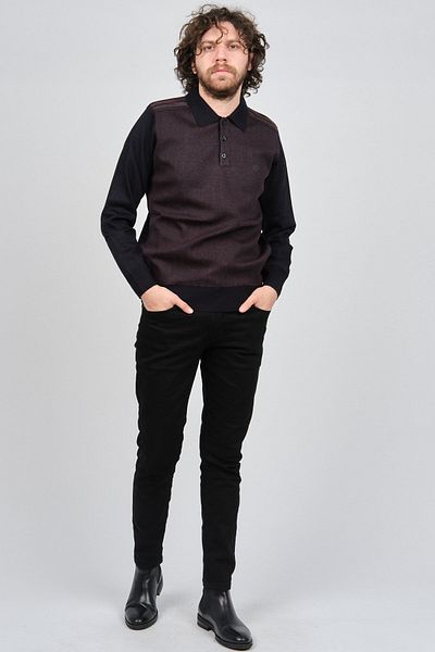 Pelikan Men's Polo Neck Sweater 1577424 Red