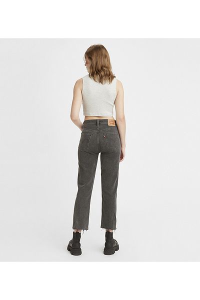 Levi's 501 Women's Grey Crop Fit Mid-Rise Jeans