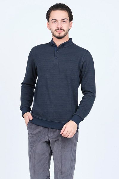 Raymons Men's Patterned Polo Neck Knitwear Sweat 6782252 Khaki