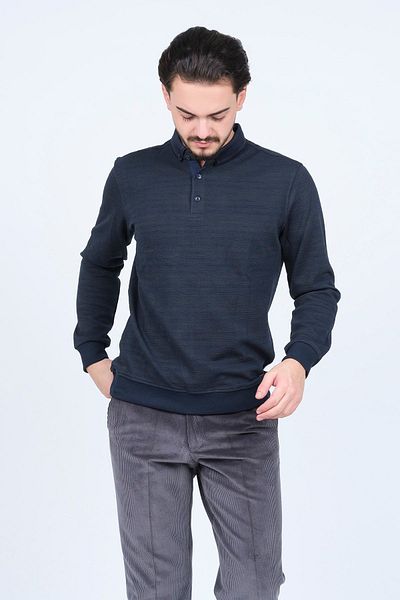 Raymons Men's Patterned Polo Neck Knitwear Sweat 6782252 Khaki