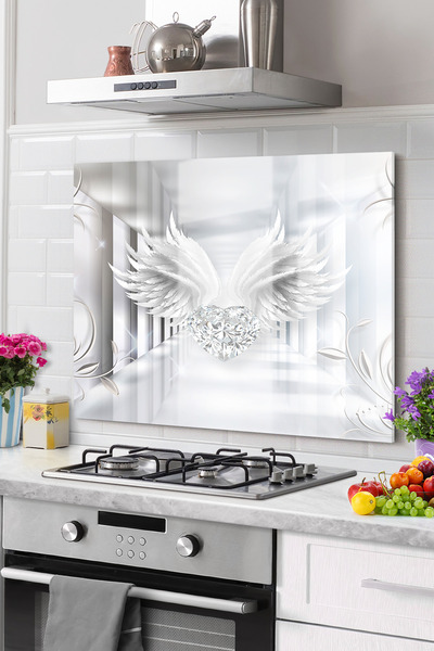 Onbiya Protector de spate pentru aragaz din sticla de bucatarie premium |   A...