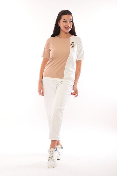 Sistas Γυναικεία μπλούζα με κοντό μανίκι Crew Neck 3049 Camel