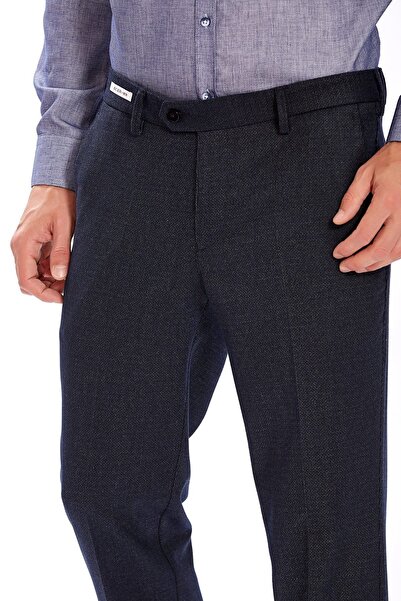 Ecer Men's Odessa Regular Fit Trousers 0371636120 Navy Blue