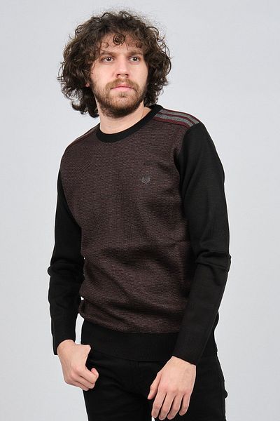 Pelikan Ανδρικό πουλόβερ Crew Neck 1577324 Μαύρο