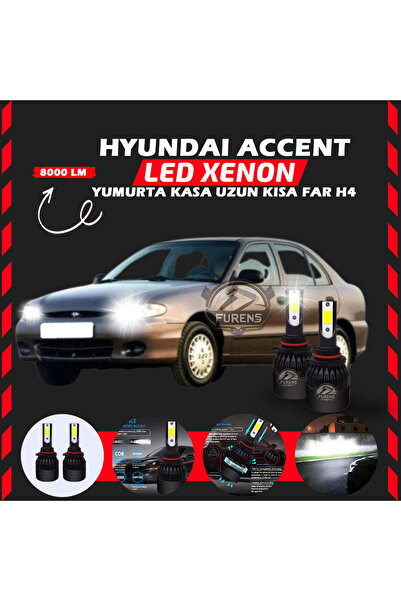 SHOOPLAA Hyundai Accent Yumurta Kasa Uyumlu Şimşek Etkili Led Xenon Light Ser...