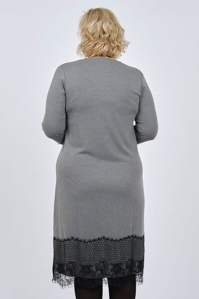 Ced Women's Gray Lace Detailed Accessory Dress 47220585