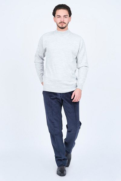 Metropolitan Men's Half Fisherman Knitwear Sweater 6241000 Gray