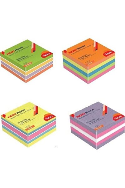 Noki Memo 75x75 Neon Adhesive Cube Block 450 Sf Set of 4