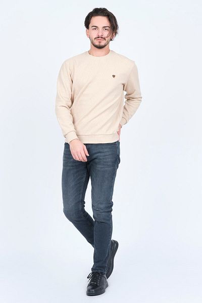 Metropolitan Ανδρικό φούτερ Crew Neck 6240101 Μπεζ