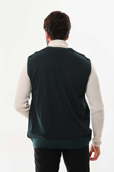 Pelikan Ανδρικό πουλόβερ με σχέδιο V λαιμόκοψης 7612 Πράσινο