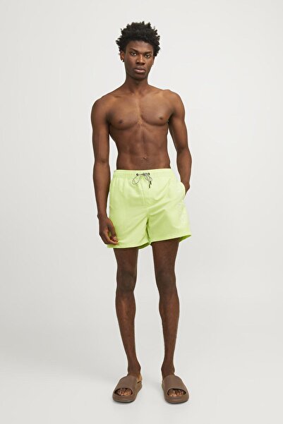 Jack & Jones Ανδρικά σορτς κολύμβησης Apple Green - Jpstfıjı με λεπτομέρεια κειμένου, 12253118