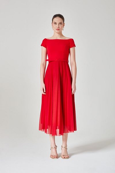 ESCOLL Women's Red Pilisoley Evening Dress 1148