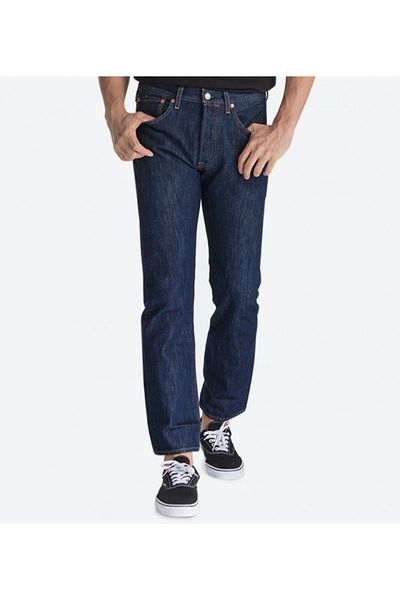 Levi's 501 Men's Blue Regular Fit Mid-Rise Jeans