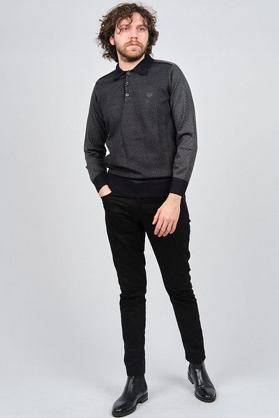 Pelikan Men's Polo Neck Sweater 1577412 Smoked