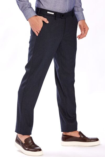 Ecer Men's Odessa Regular Fit Trousers 0371636120 Navy Blue