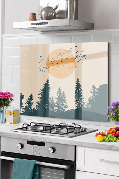 Onbiya Premium Kitchen Glass - Stove Back Protector Landscape