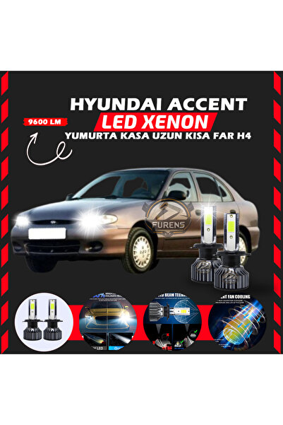 SHOOPLAA Hyundai Accent Yumurta Kasa Uyumlu Şimşek Etkili Led Xenon Pro Serie...