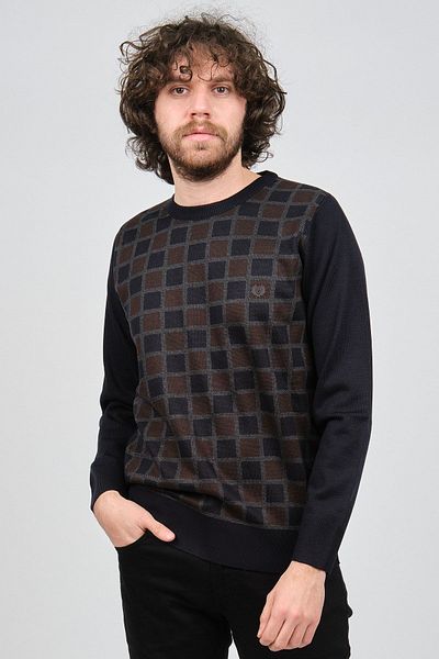 Pelikan Ανδρικό πουλόβερ με μοτίβο Crew Neck 1577328 Navy Blue