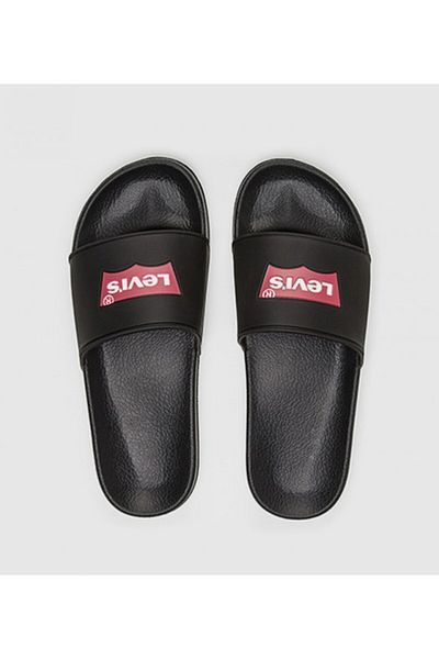 Levi's Women's Logo Black Slippers