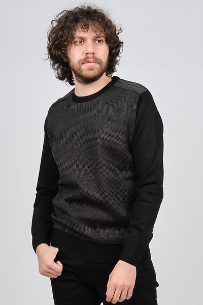 Pelikan Men's Crew Neck Sweater 1577324 Anthracite