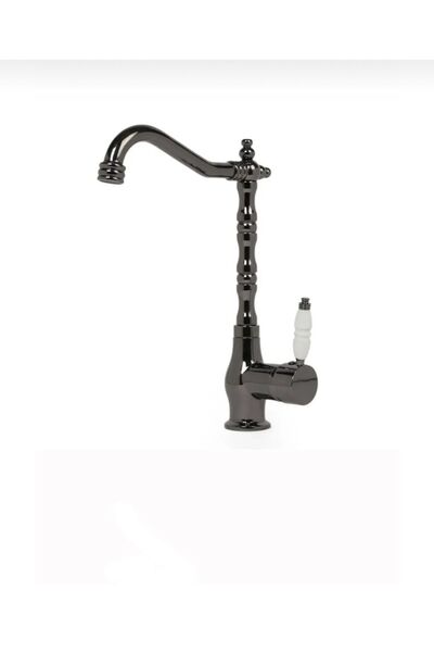 İSAOĞLU YAPI Anthracite Kitchen Faucet Anthracite Gray Sink Faucet Rustic Kit...