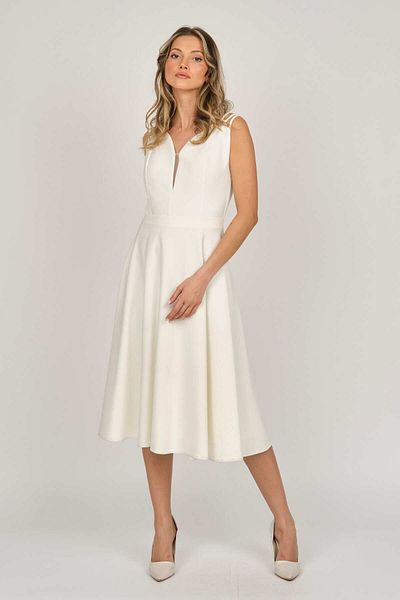 Dans Women's Midi Length Evening Dress 5279784 Ecru