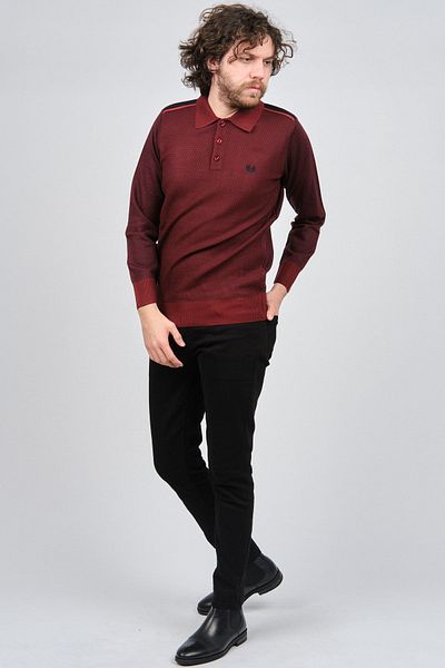 Pelikan Men's Polo Neck Sweater 1577412 Red
