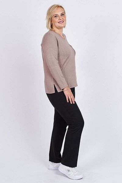 Büşra Triko Women's Mink Stone Pocket Detailed Sweater 3998217