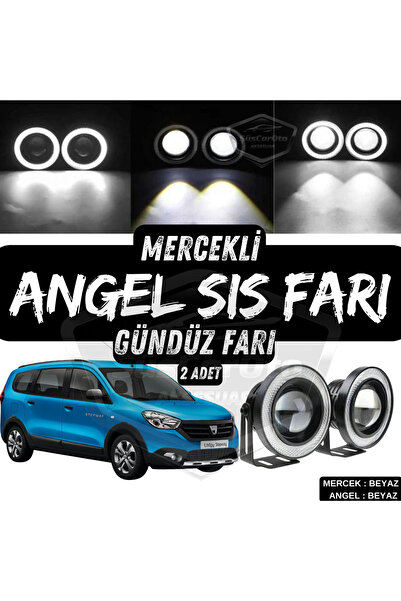 ŞüsCarOto Aksesuar Dacia Lodgy 2012-2022 Uyumlu Mercekli Angel Sis Farı Metal...