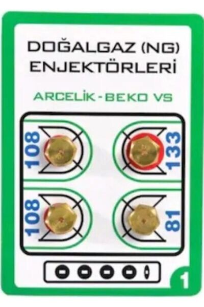 Genel Markalar Doğalgaz Ocak Memesi Enjektör Takımı 9 Lik