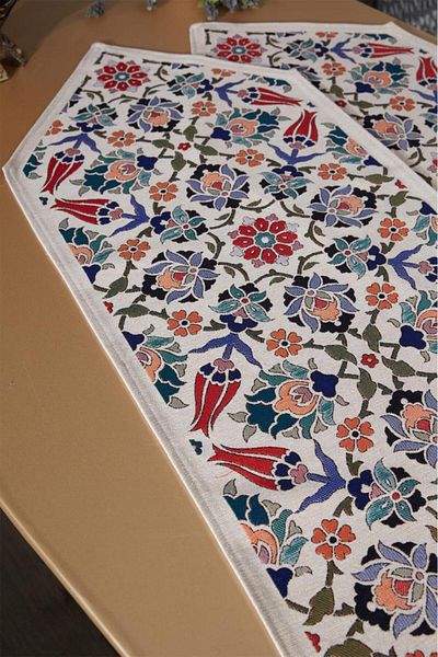 Çeyiz Diyarı Luxury Runner 45x140 Cm - Pachet de 2 Pure