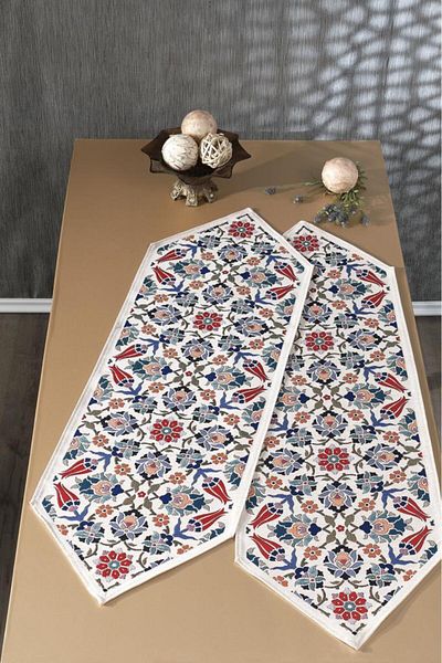 Çeyiz Diyarı Luxury Runner 45x140 Cm - Pachet de 2 Pure