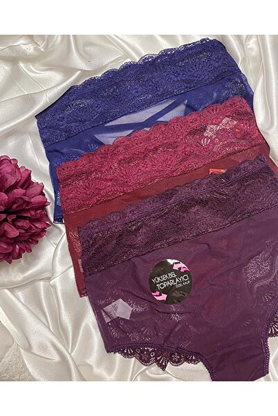 TuncayLea Tül Arkası İp Detaylı Yüksek Bel Fantezi Külot